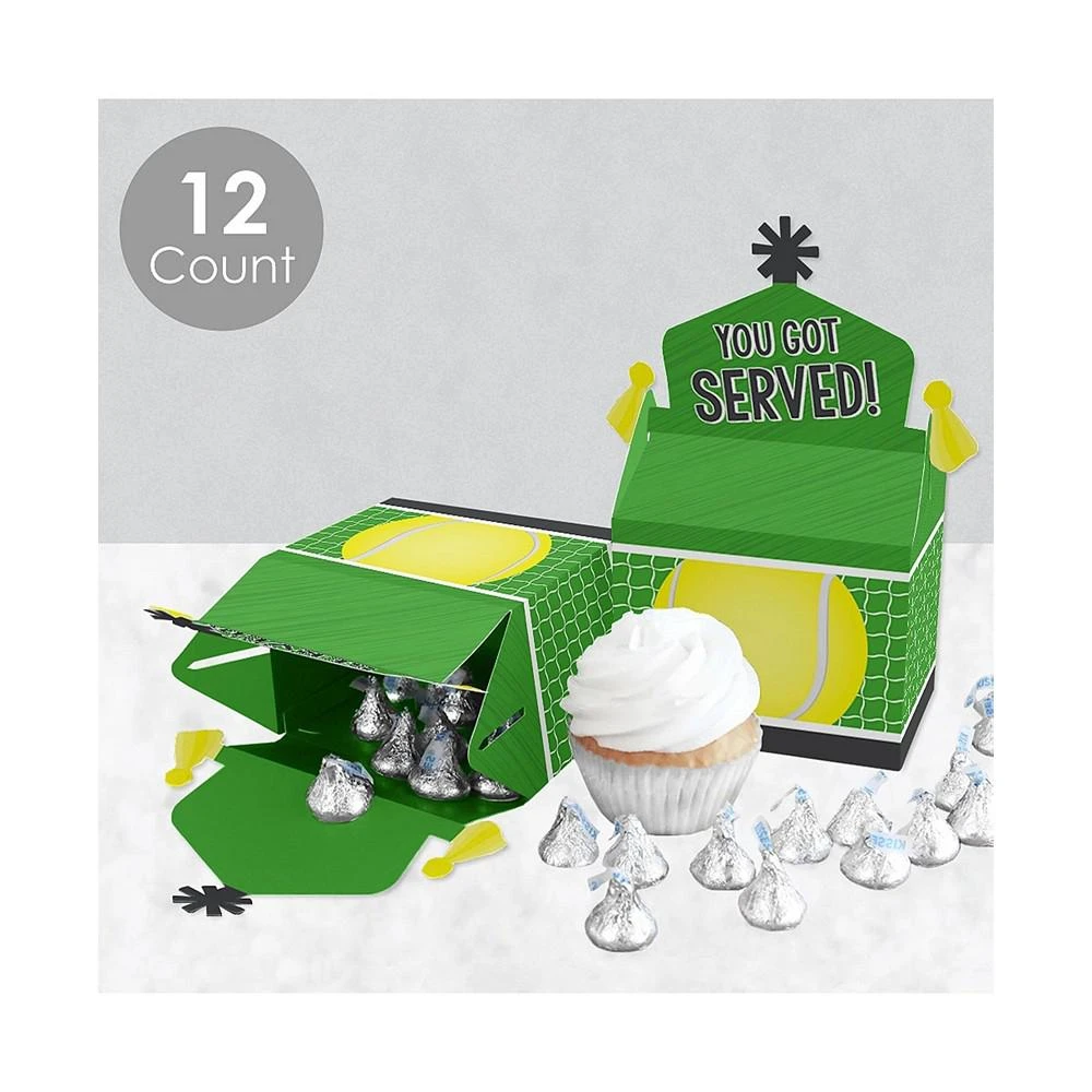 商品Big Dot of Happiness|You Got Served - Tennis - Treat Box Party Favors - Baby Shower or Tennis Ball Birthday Party Goodie Gable Boxes - Set of 12,价格¥142,第2张图片详细描述