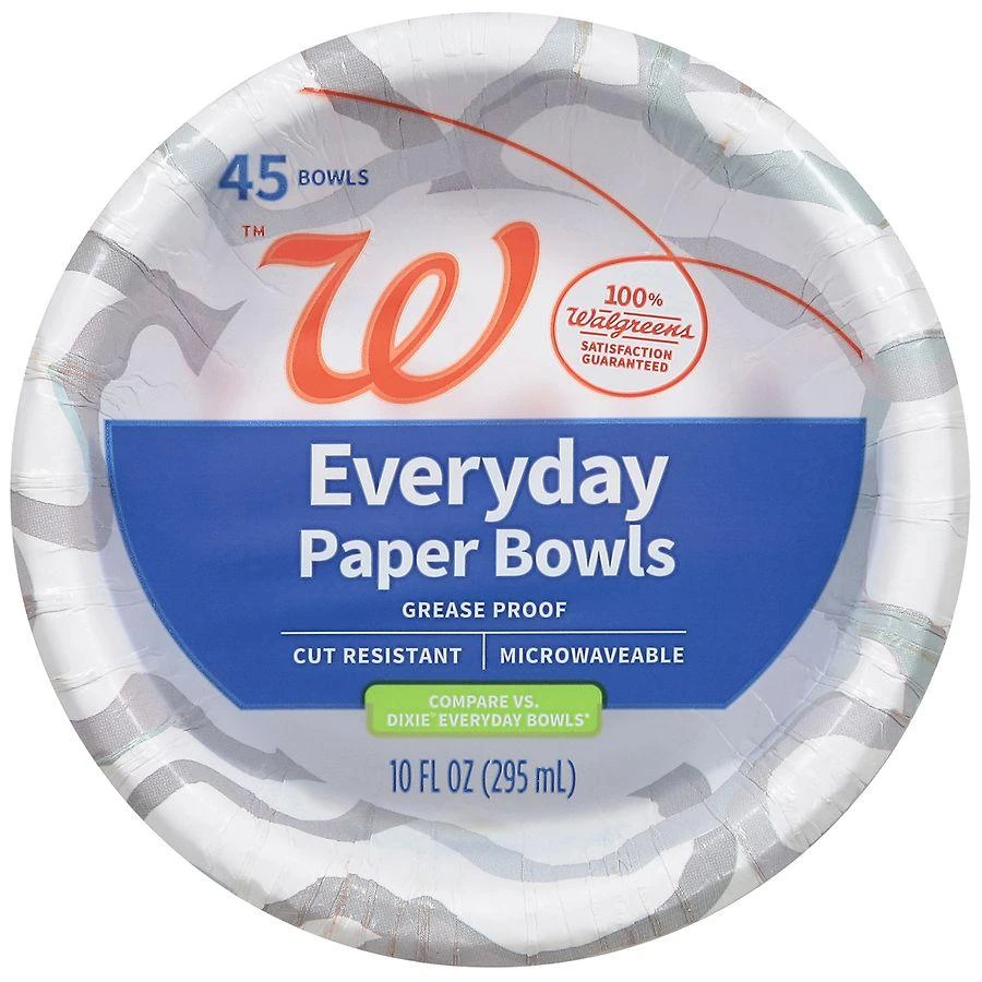 商品Walgreens|Everyday Paper Bowls 10 fl oz,价格¥45,第1张图片