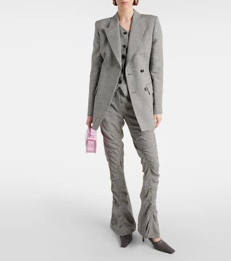 商品Acne Studios|Pinstripe double-breasted linen-blend blazer,价格¥5599,第2张图片详细描述