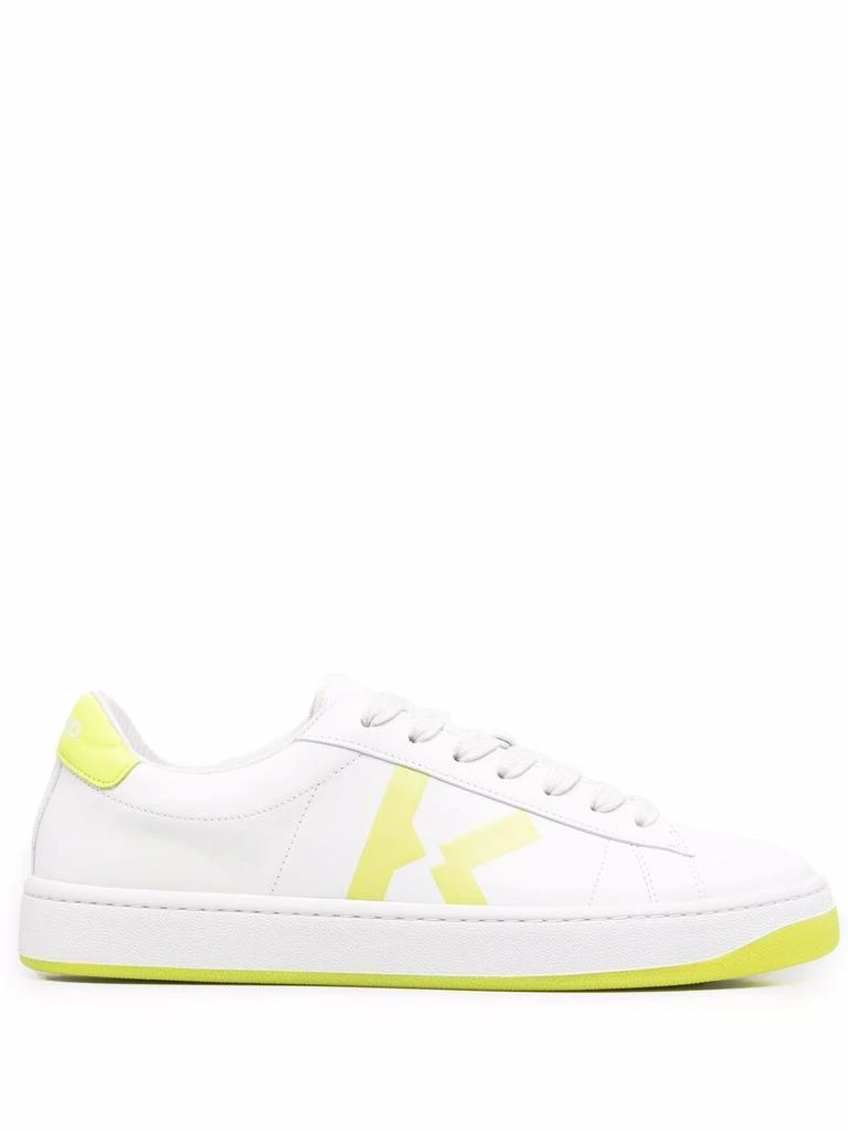 商品Kenzo|Kenzo Men's White Leather Sneakers,价格¥3122,第1张图片