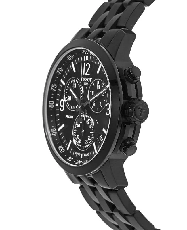 商品Tissot|Tissot PRC 200 Quartz Chronograph Black Dial Steel Men's Watch T114.417.33.057.00,价格¥2917,第3张图片详细描述