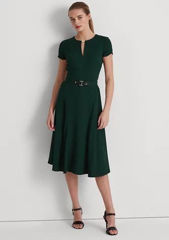 商品Ralph Lauren|Belted Georgette Dress,价格¥1079,第1张图片