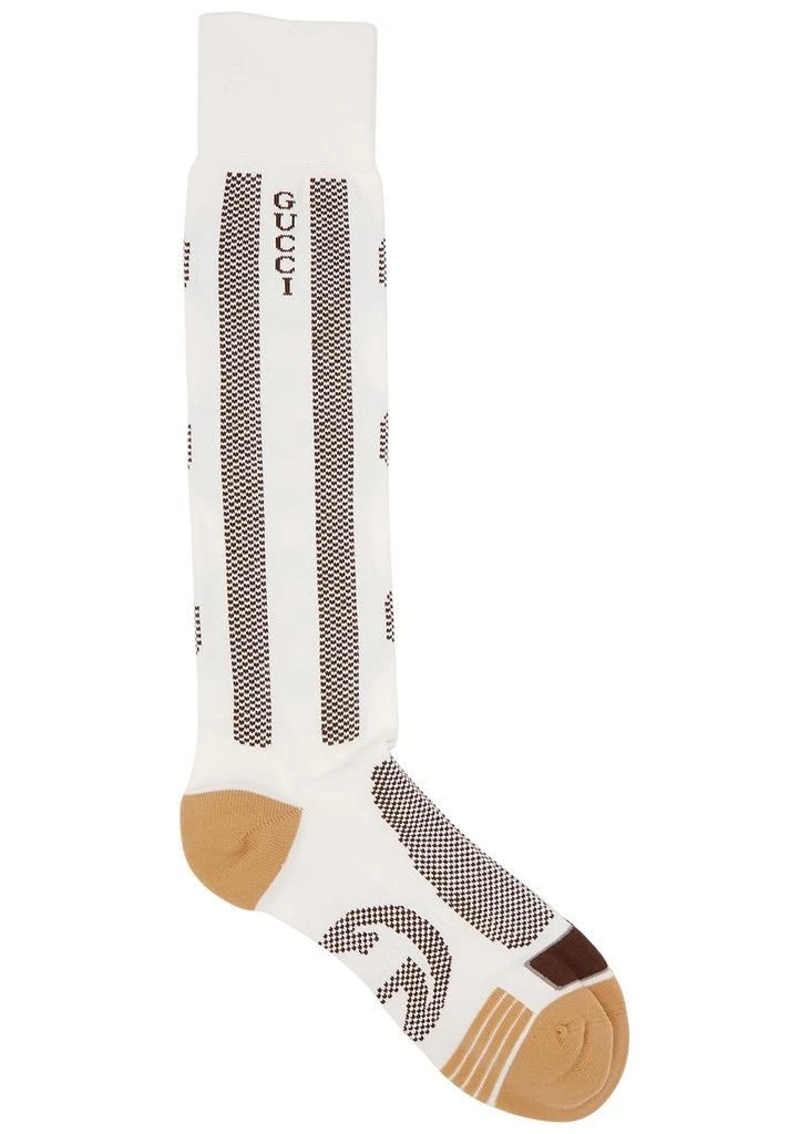 商品Gucci|GG cotton-blend knee-high socks,价格¥1386,第1张图片