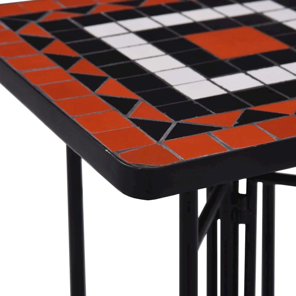 商品VidaXL|Mosaic Side Table Terracotta and White Ceramic, 46712,价格¥959,第5张图片详细描述