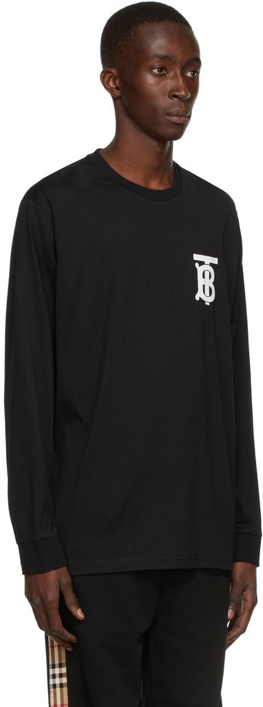 Black 'TB' Emerson Long Sleeve T-Shirt商品第2张图片规格展示