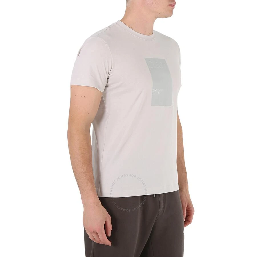 商品Calvin Klein|Men's Stratus Grey Logo Box Print Cotton T-shirt,价格¥113,第2张图片详细描述