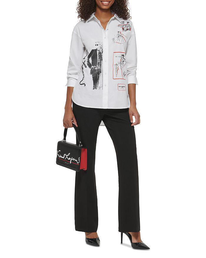 商品Karl Lagerfeld Paris|Poplin Button Up Shirt,价格¥821,第2张图片详细描述