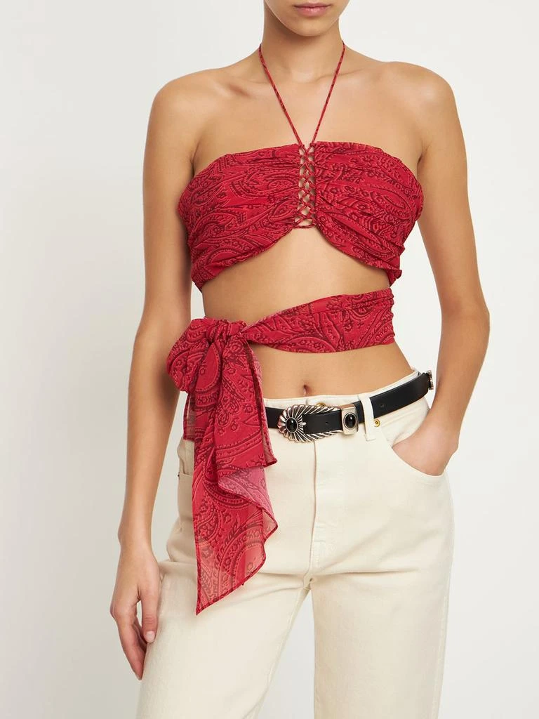 商品ETRO|Paisley Print Chiffon Bra Top,价格¥2721,第3张图片详细描述