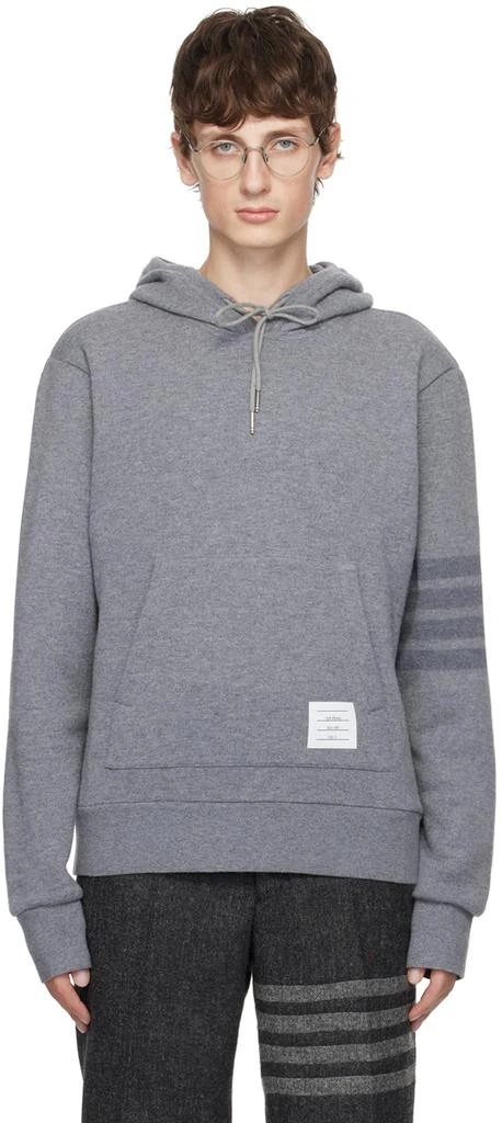 商品Thom Browne|Gray 4-Bar Hoodie,价格¥8005,第1张图片