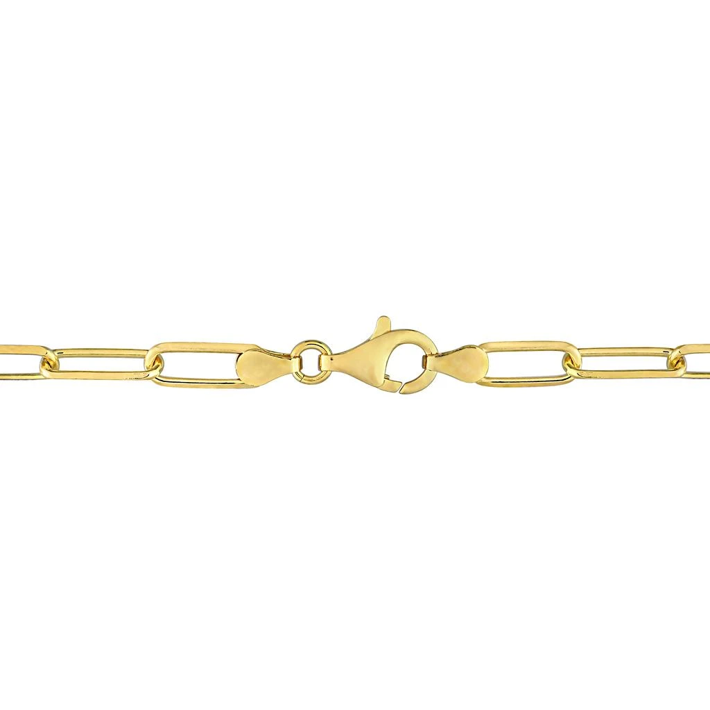 商品Mimi & Max|5mm Diamond Cut Paperclip Chain Necklace in Yellow Plated Sterling Silver - 16 in,价格¥427,第5张图片详细描述