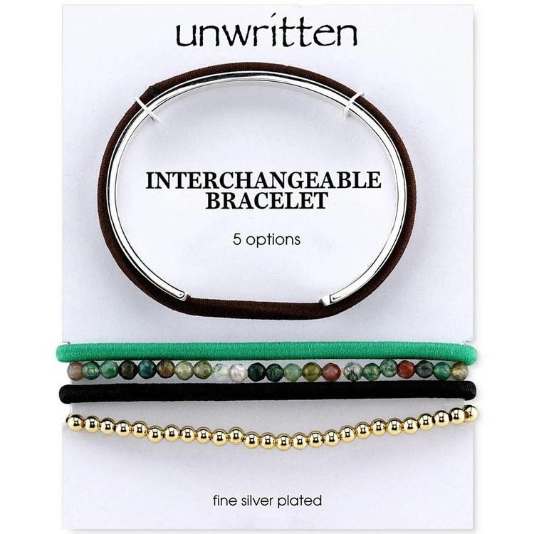 商品Unwritten|Interchangeable Hair-Tie Cuff Bracelet in Stainless Steel,价格¥170,第2张图片详细描述