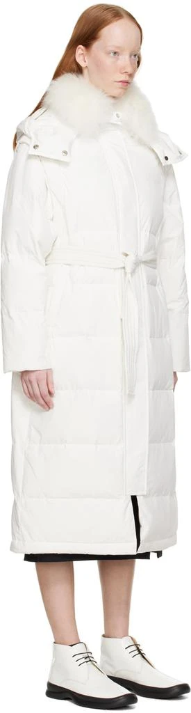 商品Yves Salomon|White Quilted Down Jacket,价格¥3626,第2张图片详细描述