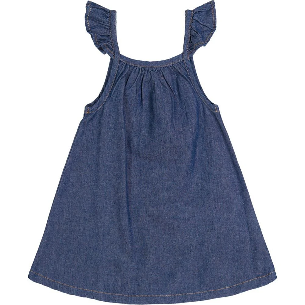 商品Calvin Klein|Little Girls Button Front Logo Denim Dress,价格¥166,第2张图片详细描述