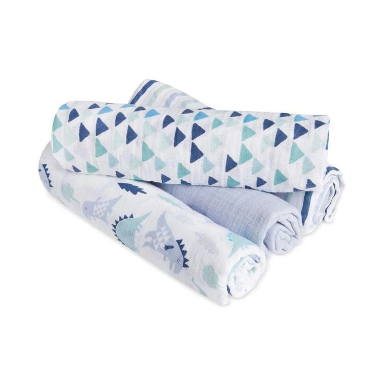 商品aden + anais|4-Pk. Cotton Dinosaur Swaddle Blankets, Baby Boys,价格¥210,第1张图片