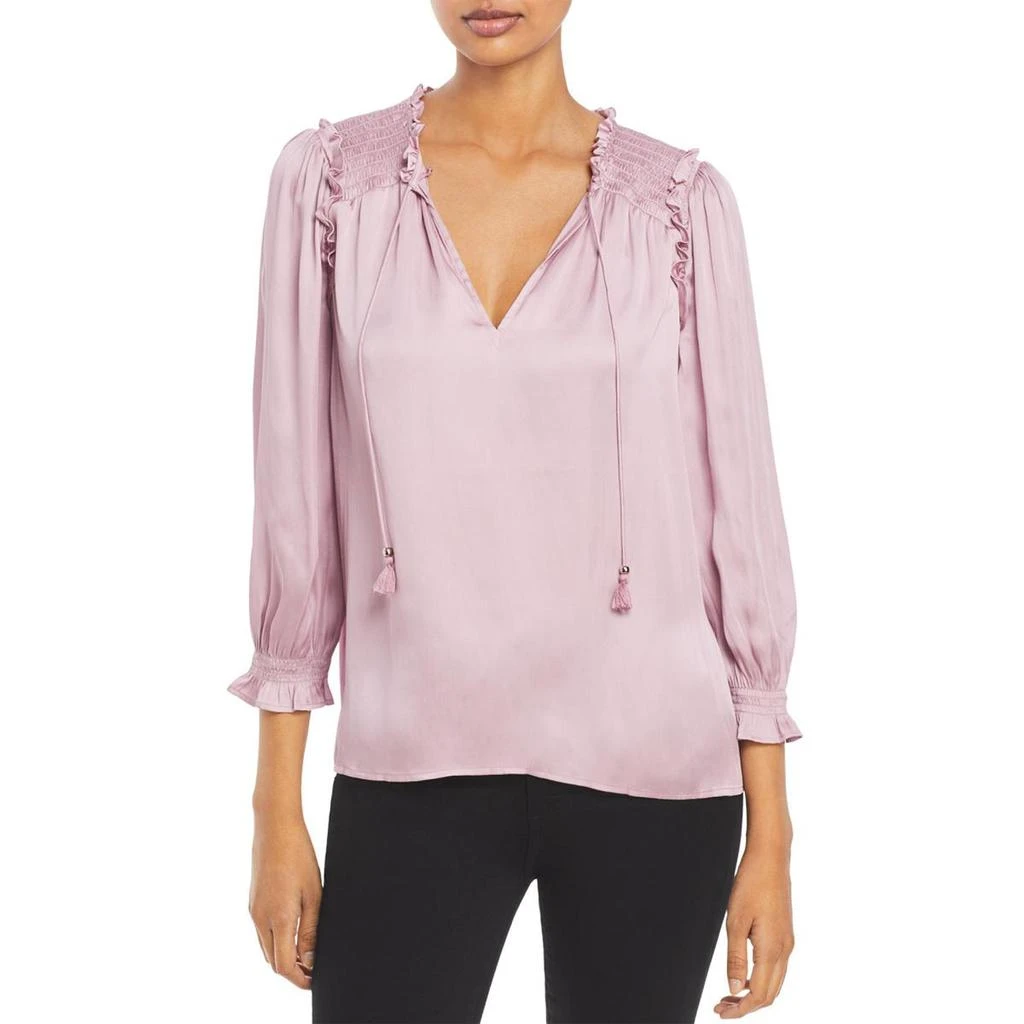 商品Paige|Paige Womens Kaylynn Tie Neck Silk Blouse,价格¥361,第1张图片