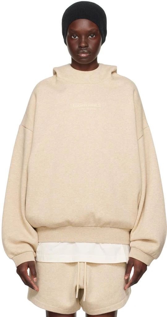 商品Essentials|Beige Bonded Hoodie,价格¥420,第1张图片