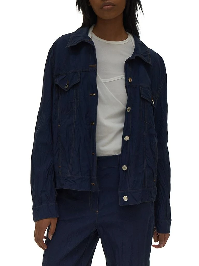 商品Helmut Lang|Crinkled Twill Trucker Jacket,价格¥1434,第1张图片