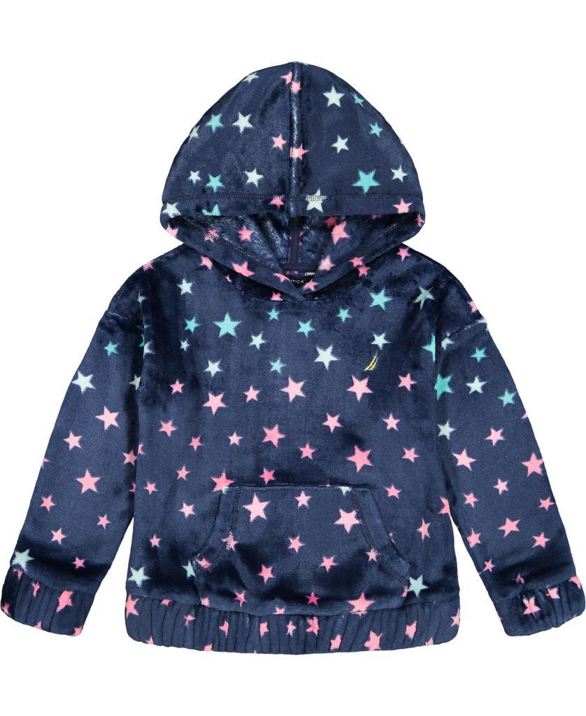 商品Nautica|Nautica Little Girls' Cozy Star Pullover Hoodie (4-7),价格¥205,第1张图片