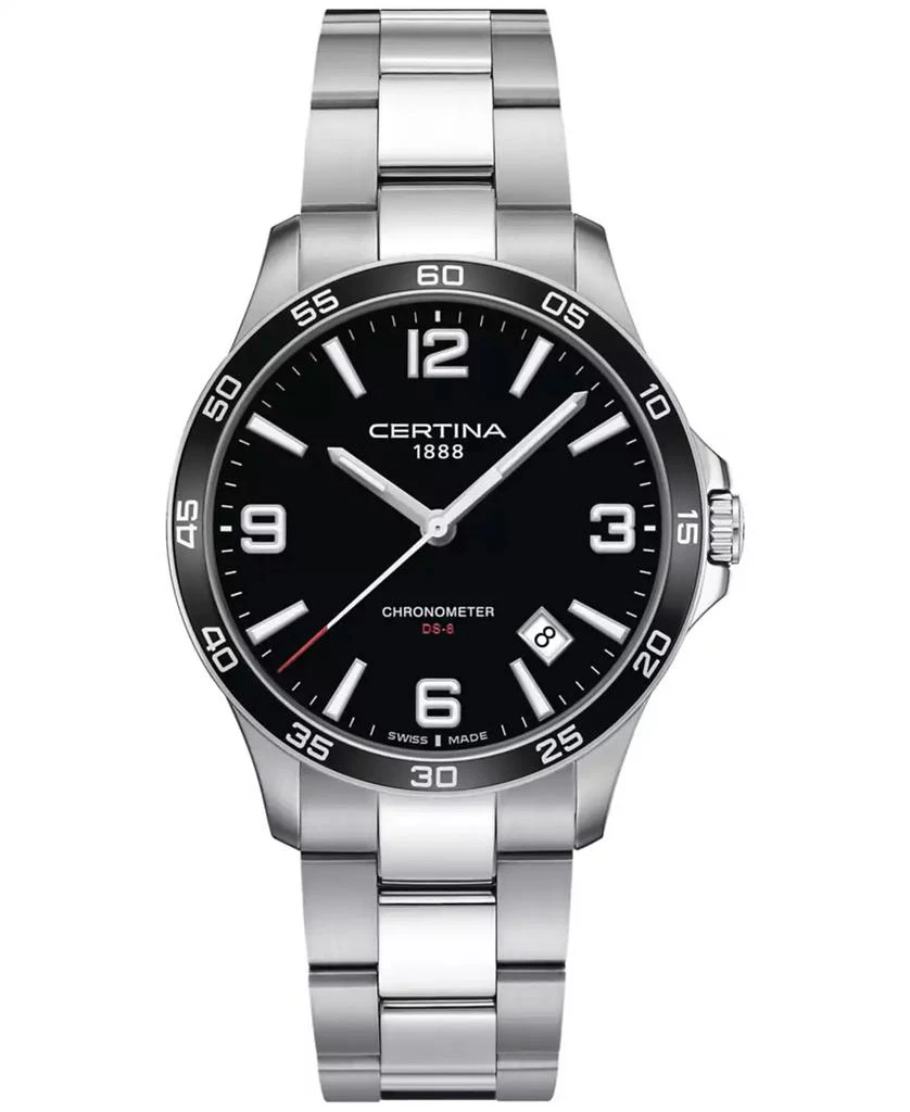 商品Certina|Men's Swiss DS-8 Stainless Steel Bracelet Watch 42mm,价格¥4041,第1张图片