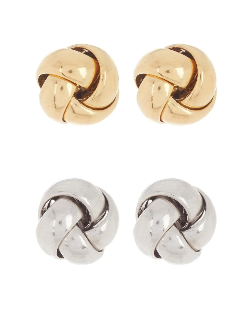商品ADORNIA|Knot Stud Set silver gold,价格¥520,第1张图片