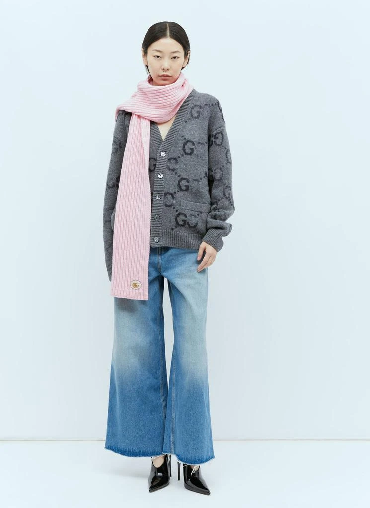 商品Gucci|Double G Wool Cashmere Scarf,价格¥2552,第3张图片详细描述