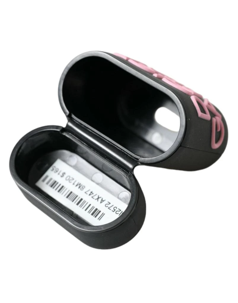 商品Dolce & Gabbana|Dolce & Gabbana Black Pink Silicone Embossed Logo Airpods Case,价格¥1282,第5张图片详细描述