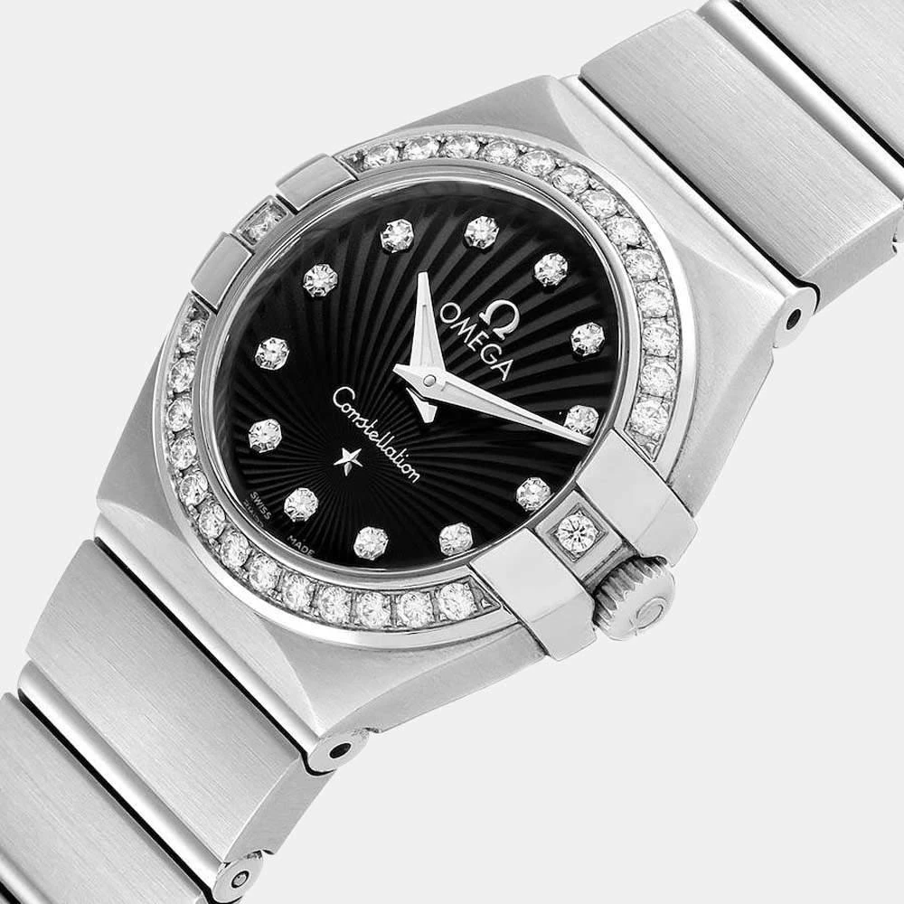 商品[二手商品] Omega|Omega Black Diamonds Stainless Steel Constellation 123.15.24.60.51.001 Women's Wristwatch 24 mm,价格¥34560,第2张图片详细描述