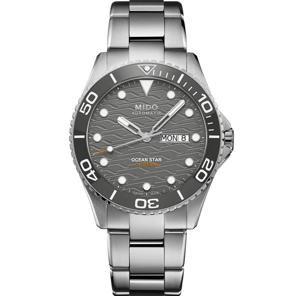 商品MIDO|Men's Swiss Automatic Ocean Star Stainless Steel Bracelet Watch 43mm,价格¥9107,第1张图片