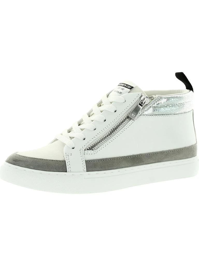 商品Kenneth Cole|Kam Mid Top Zip Womens Leather Lace Up Casual and Fashion Sneakers,价格¥368-¥1082,第1张图片