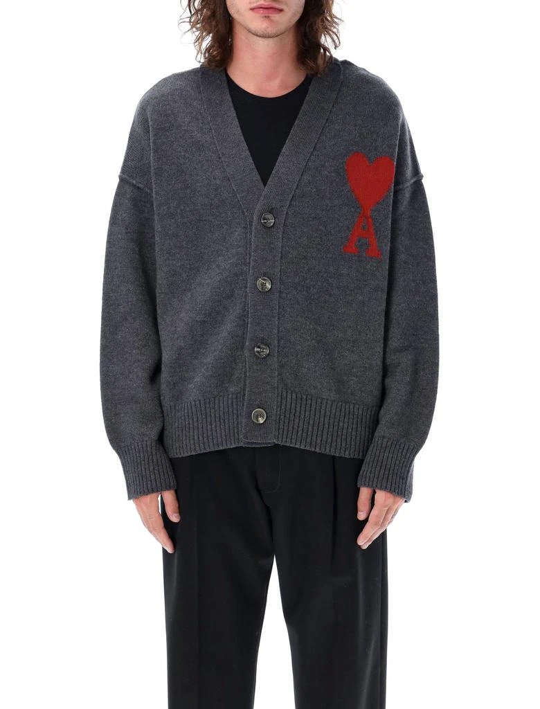 商品AMI|AMI Paris Ami de Coeur Knitted Buttoned Cardigan,价格¥2878,第1张图片