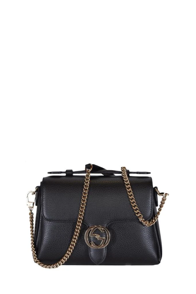 商品Gucci|GG Shoulder Bag in Black Leather,价格¥9817,第1张图片