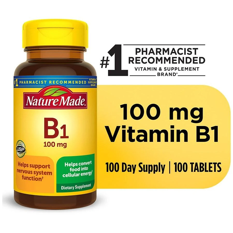 Nature Made Vitamin B1 100 mg Tablets 6