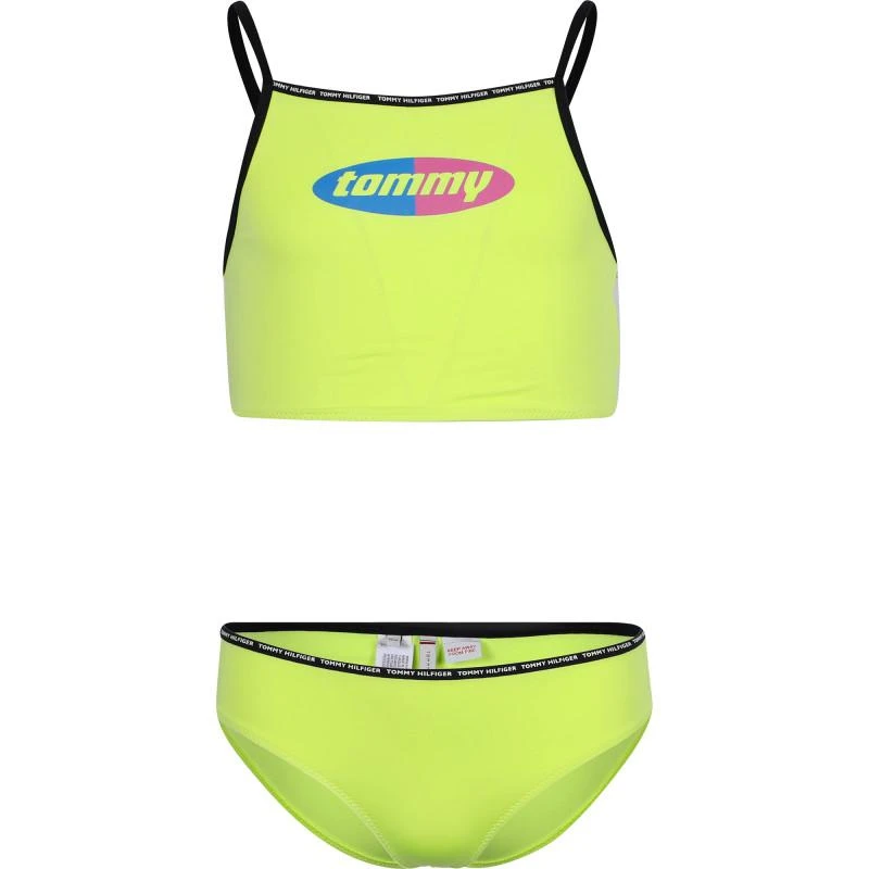 商品Tommy Hilfiger|Logo back straps detailing bikini in yellow,价格¥468,第1张图片