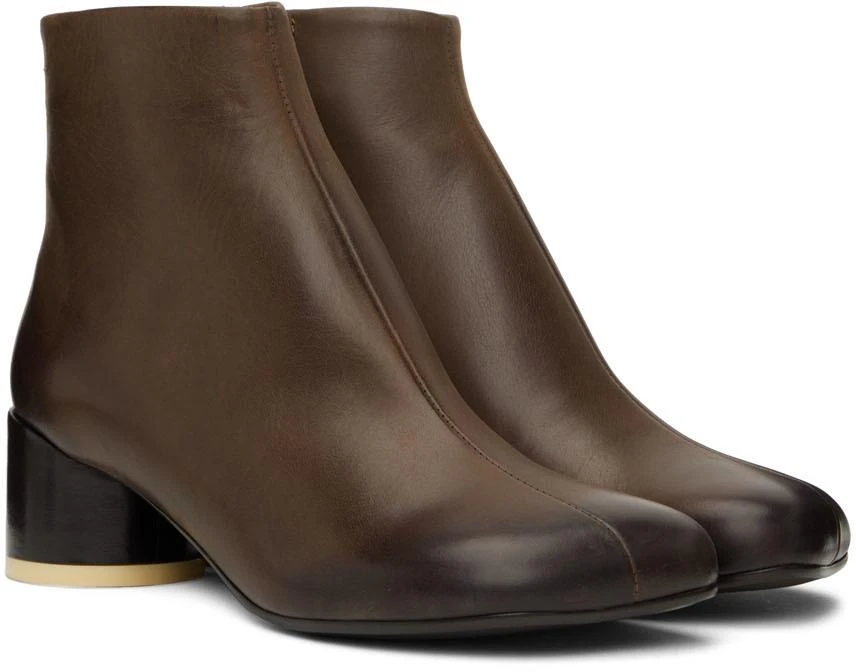 商品MAISON MARGIELA|Brown Anatomic Ankle Boots,价格¥1707,第4张图片详细描述