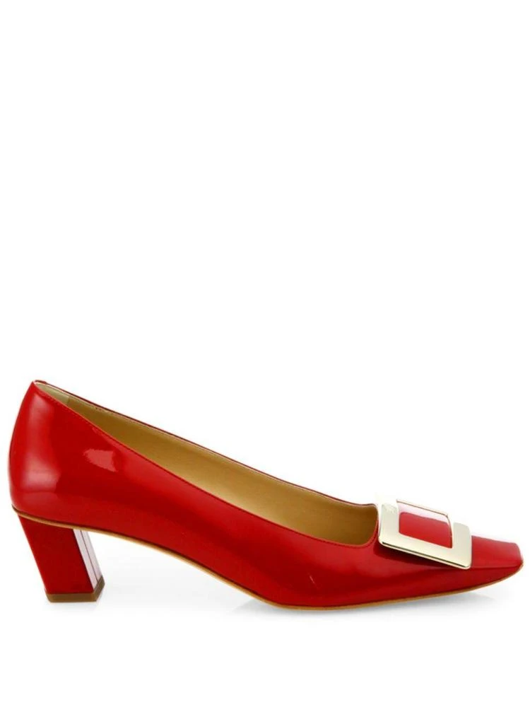 商品Roger Vivier|Decollette Belle Vivier Patent Leather Pumps,价格¥5444,第5张图片详细描述