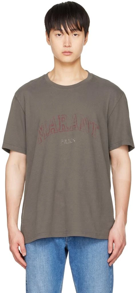 商品Isabel Marant|Gray Honore T-Shirt,价格¥921,第1张图片