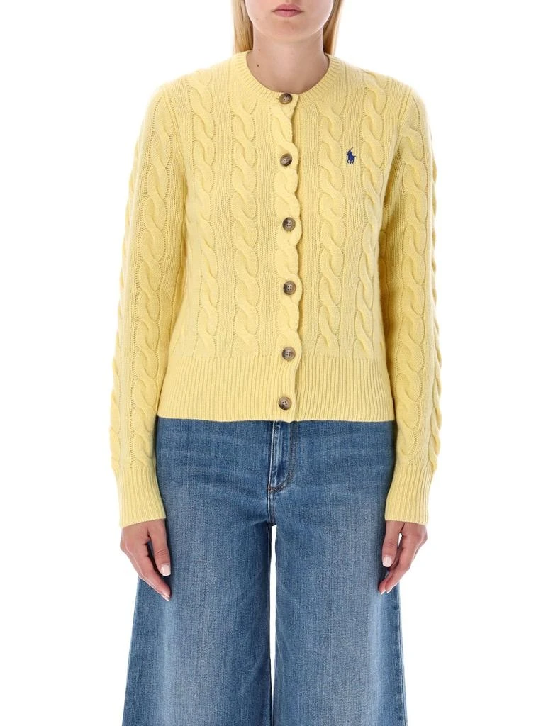 商品Ralph Lauren|Polo Ralph Lauren Pony Embroidered Cable-Knit Cardigan,价格¥1353,第1张图片