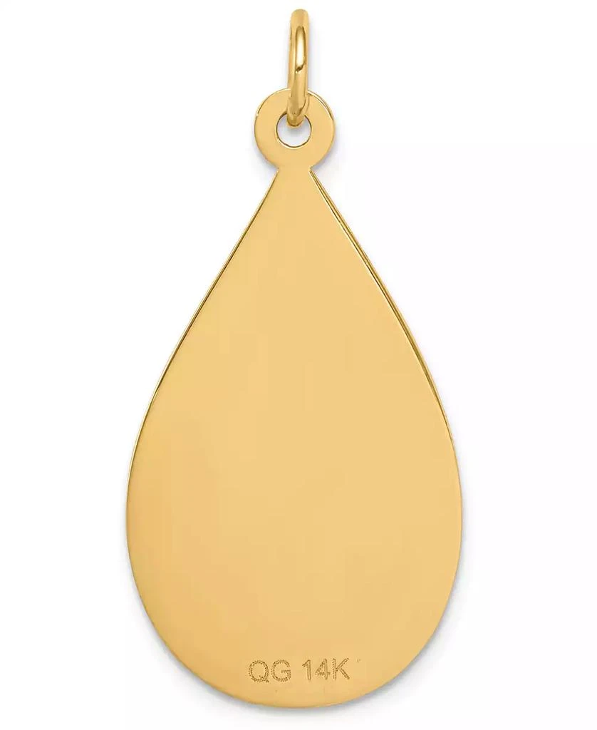 商品Macy's|Medical Info Teardrop Charm Pendant in 14k Gold,价格¥3990,第3张图片详细描述