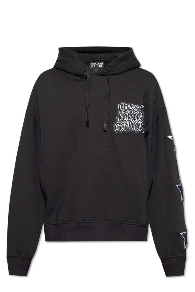 商品Versace|Versace Jeans Couture Star Patch Drawstring Hoodie,价格¥1815,第1张图片