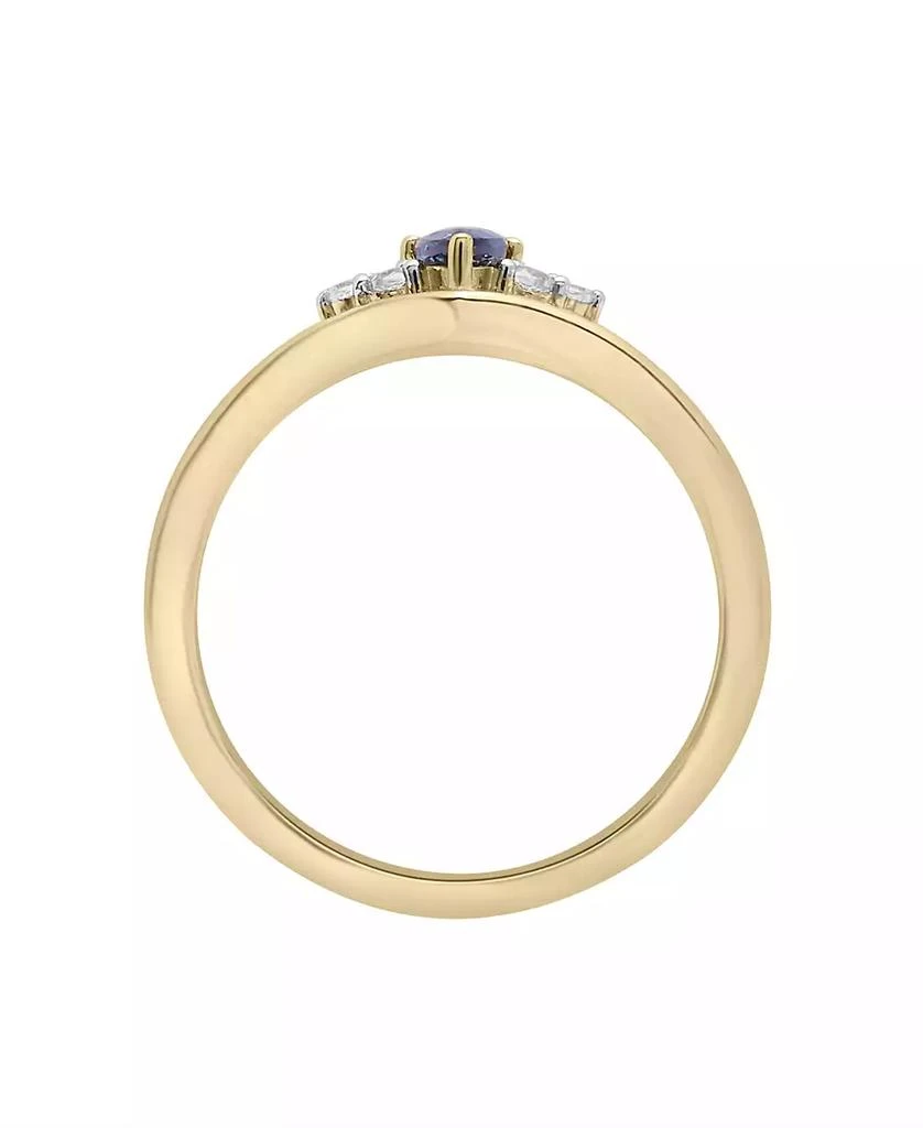 商品Macy's|Blue and White Sapphire Ring in 14K Yellow Gold Over Sterling Silver,价格¥561,第3张图片详细描述