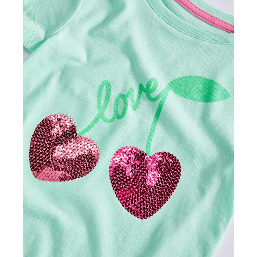 商品Epic Threads|Little Girls Love Sequin Cherry Graphic T-Shirt, Created for Macy's,价格¥118,第3张图片详细描述