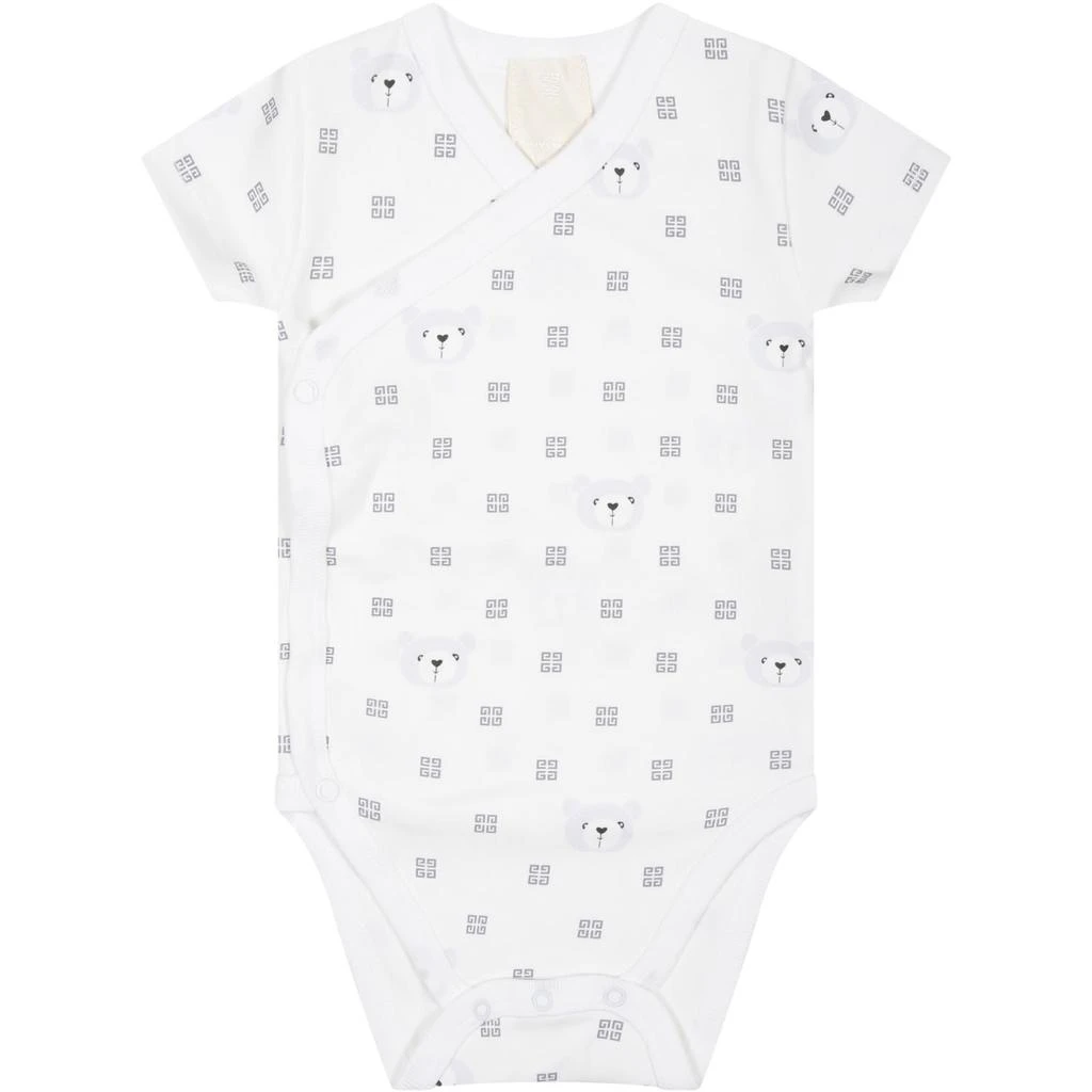 商品Givenchy|White Set For Babies With Logo,价格¥1504,第4张图片详细描述