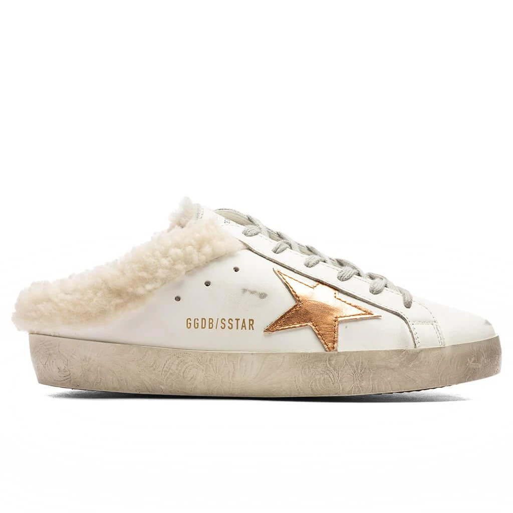 商品Golden Goose|Women's Super Star Sabot - White/Chocolate Brown/Beige,价格¥3595,第1张图片