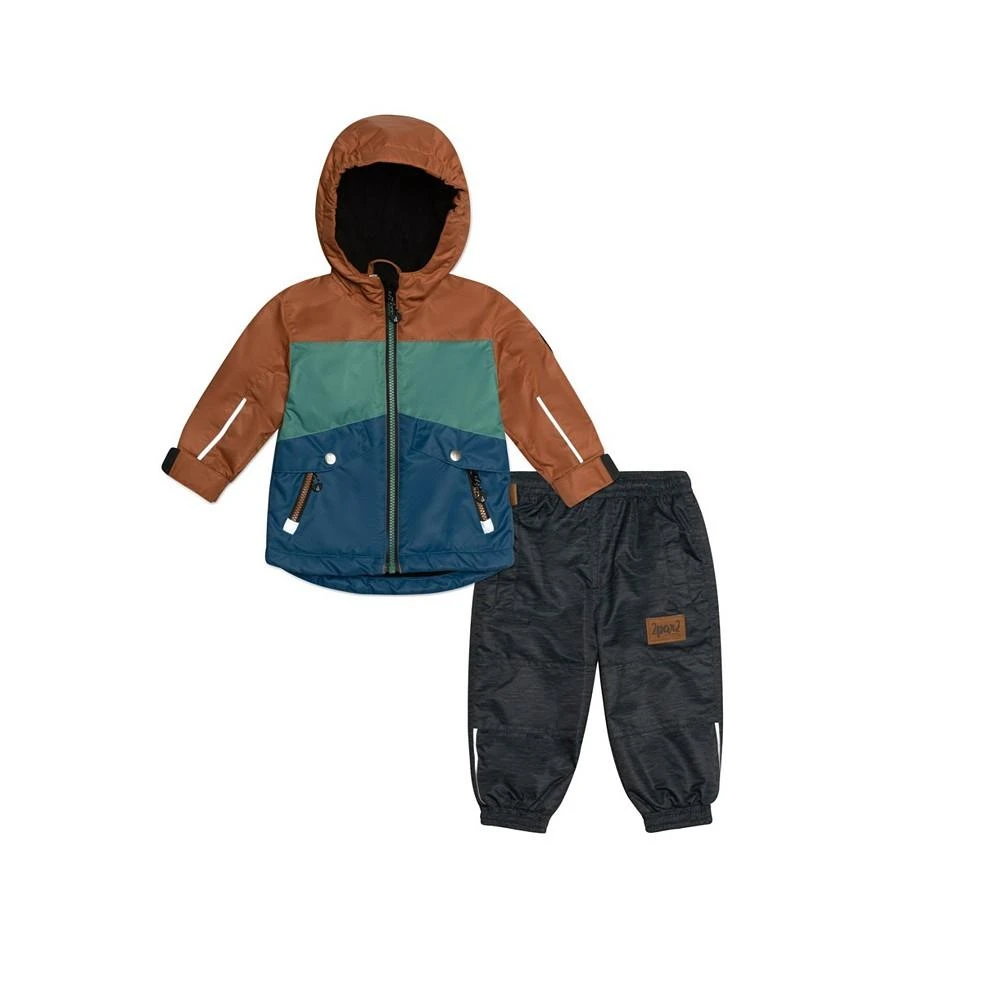 商品Deux par Deux|Boy Two Piece Colorblocked Spring Rain Set Brown, Green & Blue - Toddler|Child,价格¥782,第1张图片
