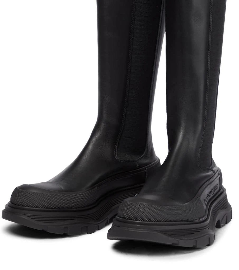 商品Alexander McQueen|Tread leather knee-high boots,价格¥10193,第5张图片详细描述