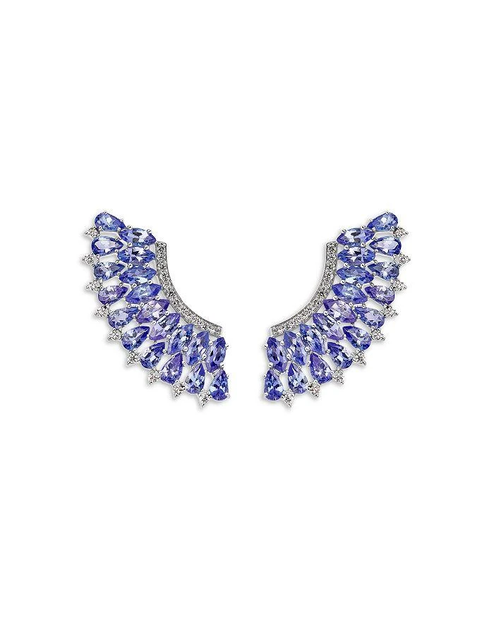商品HUEB|18K White Gold Mirage Tanzanite & Diamond Statement Earrings,价格¥47090,第1张图片