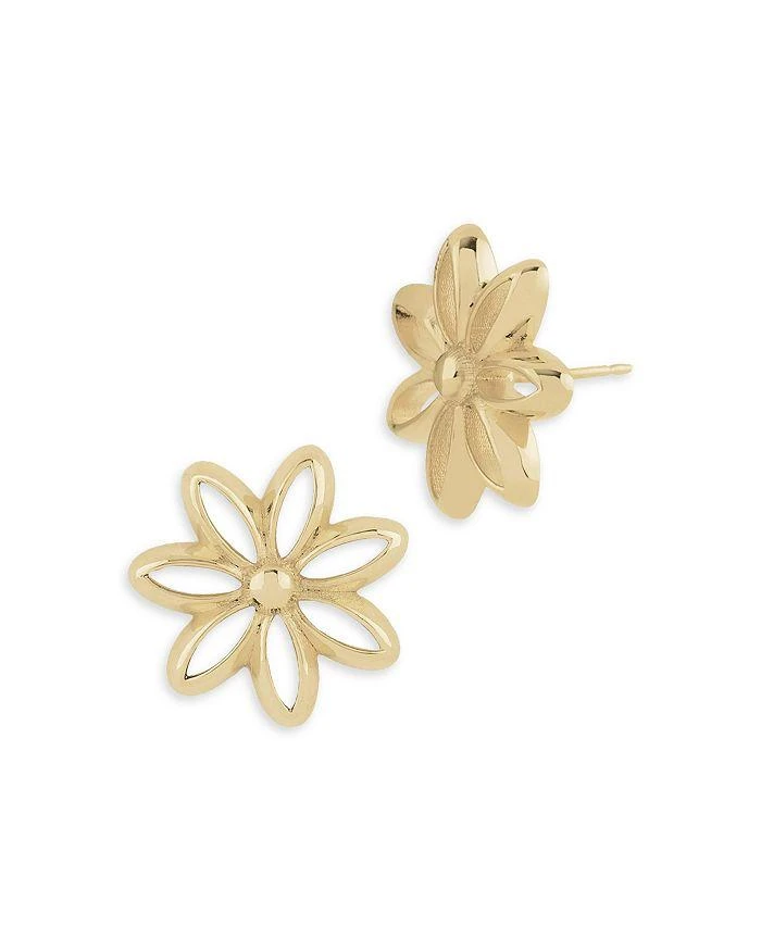 商品Moon & Meadow|14K Yellow Gold Openwork Flower Stud Earrings,价格¥2039,第1张图片