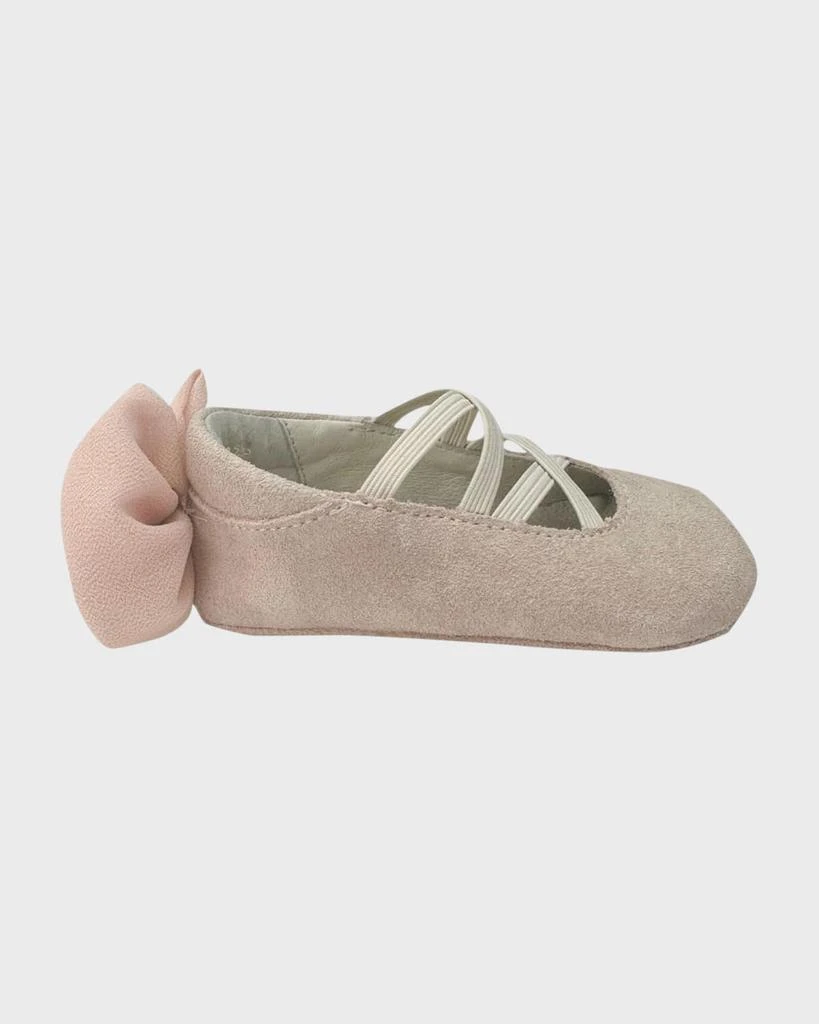 商品Petite Maison Kids|Girl's Suede Ballerina Baby Flats, Size 0-4,价格¥638,第1张图片