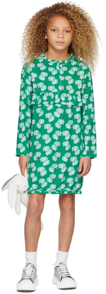商品Marni|Kids Green Bollo Daisy Dress,价格¥522,第1张图片