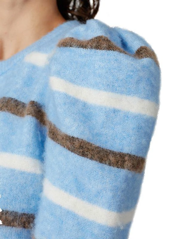 商品[二手商品] Derek Lam|Puff Sleeve Stripe Alpaca Blend Sweater,价格¥532,第3张图片详细描述